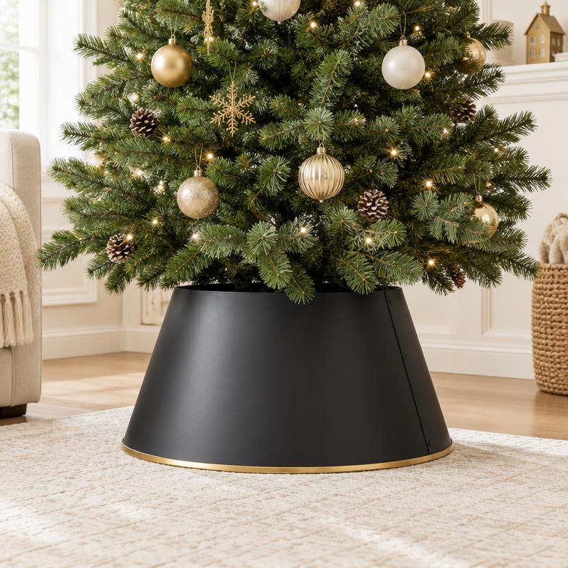 Matte Black Metal Tree Collar